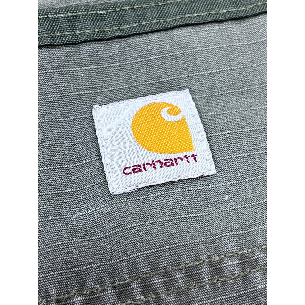 Carhartt Relaxed Fit Work Pants Canvas Cargo Pockets Olive Green Men 38x32 Heavy - Picture 6 of 12